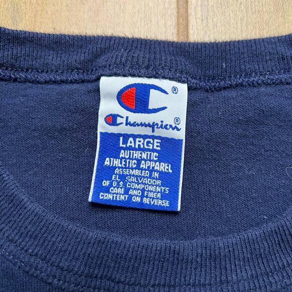 Vintage 90s Champion Atlanta Olympics 1996 Embroidered Crew Neck Tee Size L Y2K - Picture 3 of 10